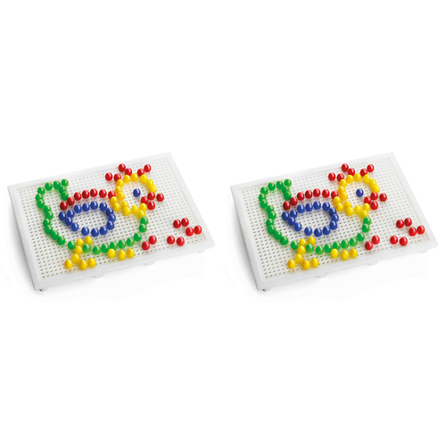 2x 100pc Quercetti Quercetti Plastic Peg Board Toy 3-6y+