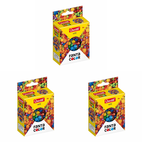 3PK Quercetti Fanta Color 200 Pegs Pixel Refill Mix 1cm 4y+