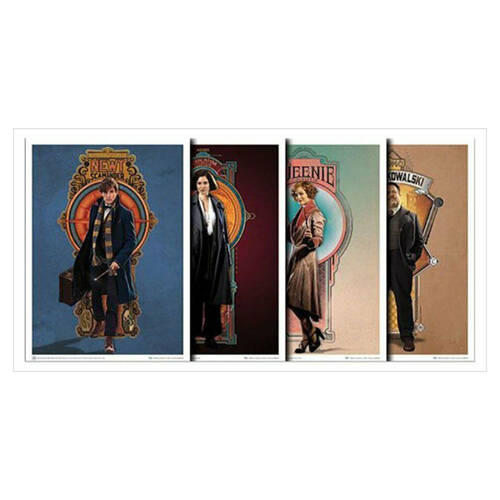 3pc Fantastic Beasts & Where To Find Them Wall Art Print 58cm