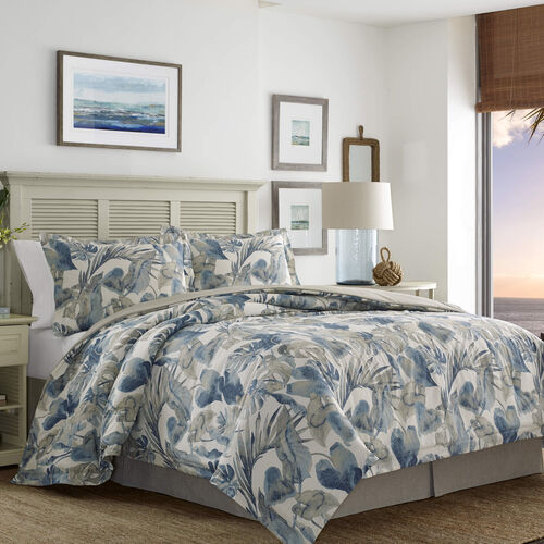 Tommy Bahama Super King Raw Coast Quilt Cover Set Blue/Multi