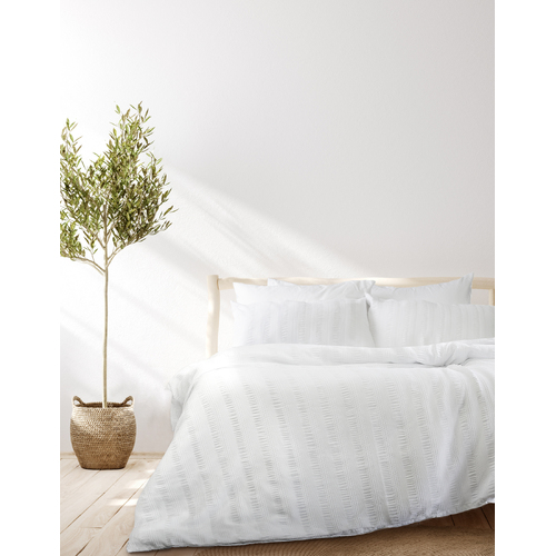 Ardor Boudoir Anya Microfibre Quilt Cover Set Queen Bed White