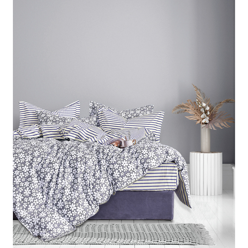 Ardor Double Bed Quilt Cover Set Mia Cotton Mauve