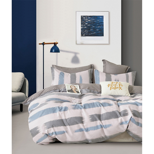Ardor Queen Size Sea Breeze Cotton Quilt Cover Bedding Set Blue