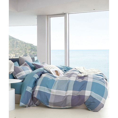 Ardor King Size Costa Cotton Quilt Cover Bedding Set Mauve