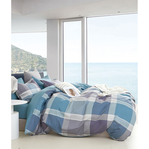 Ardor Single Size Costa Cotton Quilt Cover Bedding Set Mauve