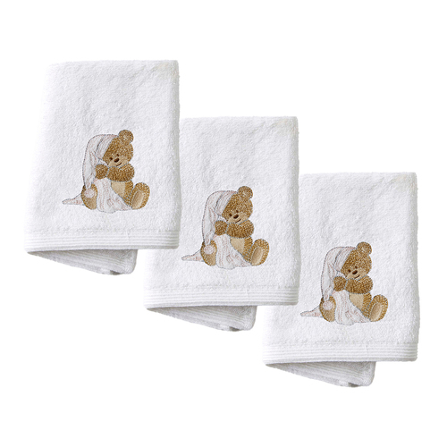 3PK Notting Hill Notting Hill Bear Baby/Infant Face Washer 32x32cm 0y+