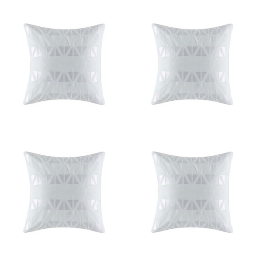 4PK Kas Australia Zuma Euro Throw Pillowcase 65x65cm - White