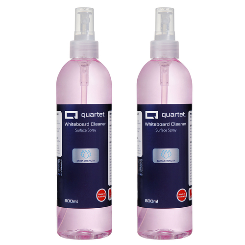 2PK Quartet Extra Strength 500ml Cleaner Spray For Whiteboard