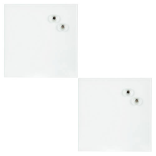 2PK Quartet Glass Board 300x300mm White