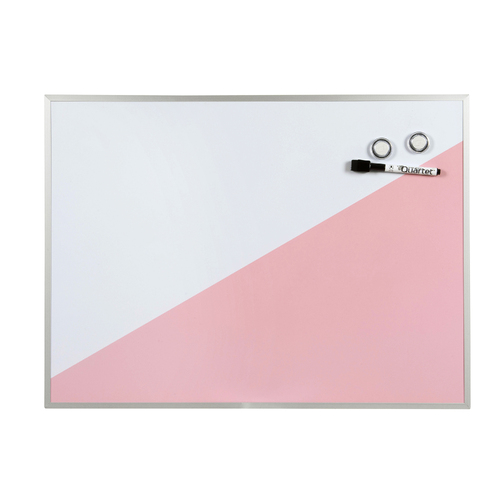 Quartet Geo 59x43cm Whiteboard w/ Marker/Magnets - Pink