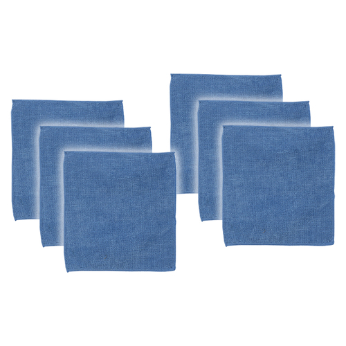 6PK Quartet 17x17cm Microfibre Cleaning Cloth For Whiteboard - Blue