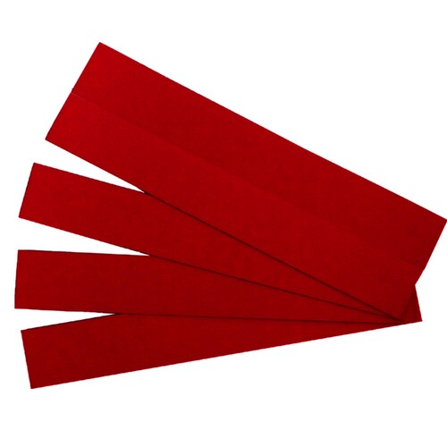 25PK Quartet 2.2x15cm Magnet Strips Holder For Whiteboard - Red