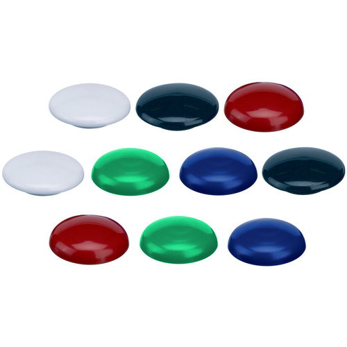 10PK Quartet 30mm Magnet Buttons For Magnetic Board - Assorted