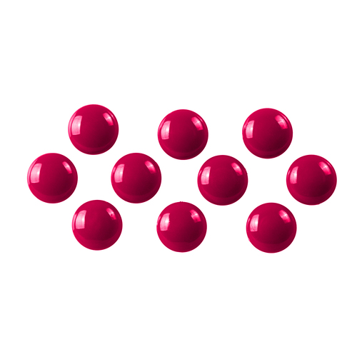 10PK Quartet 30mm Magnet Buttons For Magnetic Board - Red