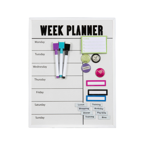 Quartet 28x36cm Weekly Planner Dry-Erase Board w/ Marker