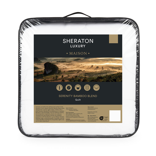 Sheraton Luxury Maison King Bed Bamboo-Rich All Seasons 350 GSM Quilt