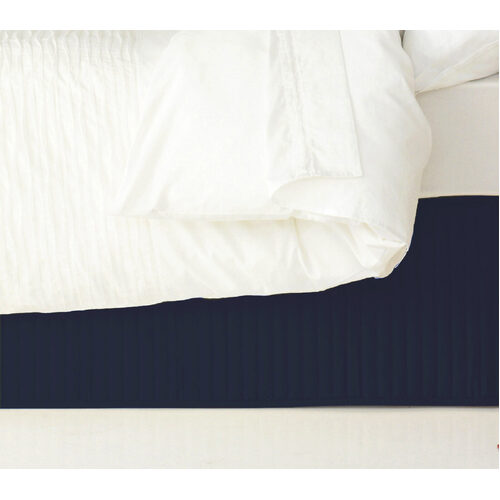 Ardor Boudoir Double Bed Quilted Valance Navy
