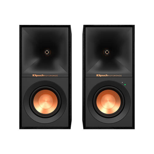 2x Klipsch R-40PM Powered Wireless Bluetooth Bookshelf 70W Speakers Black