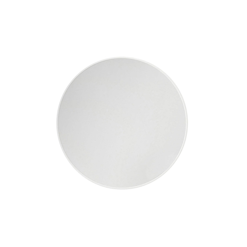 Round Steel 60cm Wall Hanging Mirror Decor - White