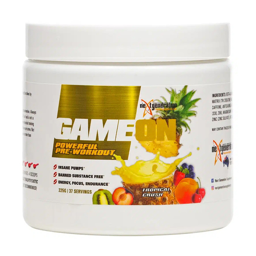 Next Generation Supplements 225g Game On Pre-Workout Tropical Crush