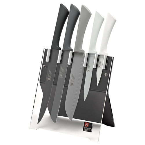 6pc Richardson Sheffield Love Colour Kitchen Knife Set w/ Stand