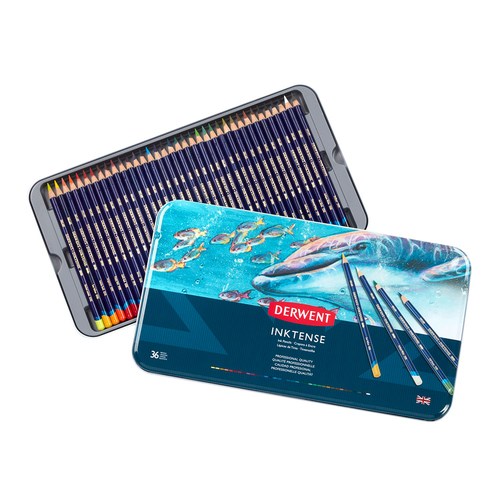 36PK Derwent Inktense Professional Drawing/Colouring Pencil w/ Tin Case