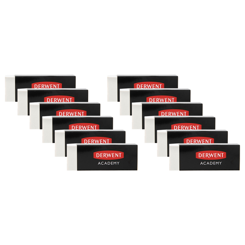 Derwent Academy Art Craft Eraser For Graphic Pencils 12PK