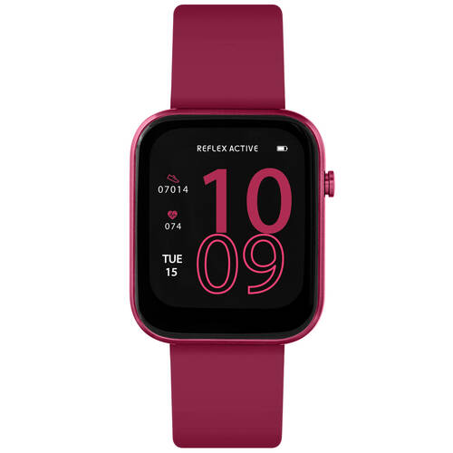 Reflex Active Series 12 Smart Watch w/ Silicone Straps Android/iPhone Berry