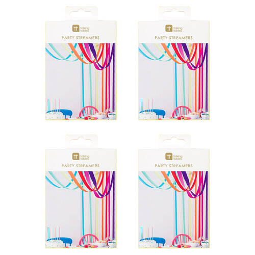 4x 7pc Talking Tables Paper Streamers Banner Party Decoration Rainbow