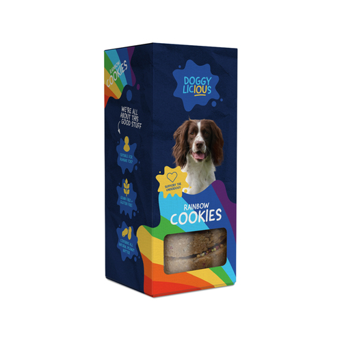 180g Doggylicious Dog Treat Rainbow Cookies