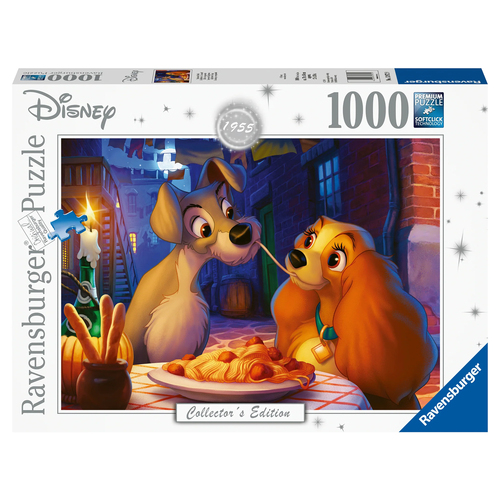 1000pc Ravensburger Disney Moments 1955 Lady And Tramp Jigsaw Puzzle Set