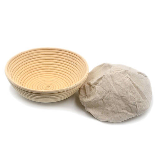 Brunswick Bakers Round Rattan 23cm Bread Banneton w/ Lining