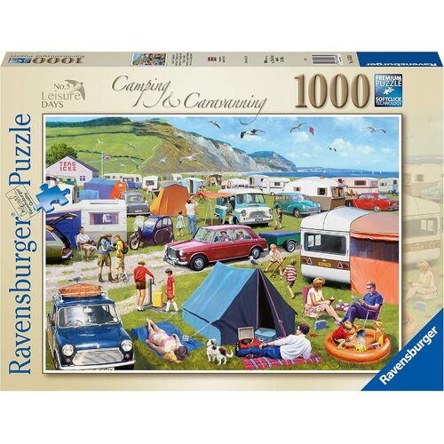 1000pc Ravensburger Leisure Days 5 Camping Caravanning Family Jigsaw Puzzle