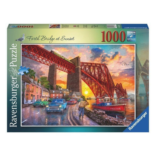 1000pc Ravensburger Forth Bridge At Sunset Jigsaw Puzzle Set Adults