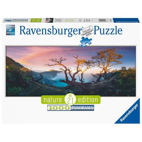 1000pc Ravensburger Acid Lake At Mount Ijen Java Family Jigsaw Puzzle