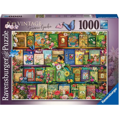 1000pc Ravensburger Vintage Summer Garden Family Jigsaw Puzzle 70x50cm