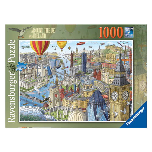 1000pc Ravensburger Around The British Isles Jigsaw Puzzle Set Adults