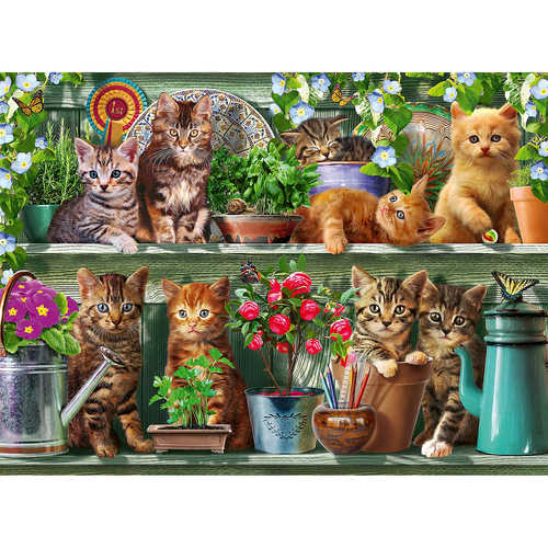 500pc Ravensburger Cats on the Shelf Jigsaw Puzzle 