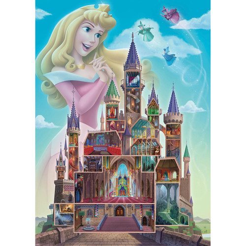 1000pc Ravensburger Disney Castles: Aurora Jigsaw Puzzle 