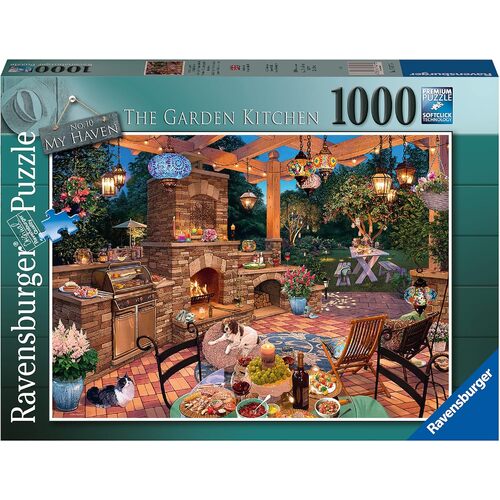 1000pc Ravensburger My Haven No10 The Garden Kitchen Family Jigsaw Puzzle