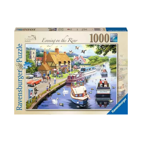 Ravensburger Leisure Days No7 Evening on River 1000p Adults Jigsaw Puzzle 