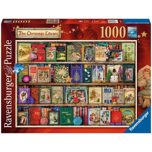 1000pc Ravensburger The Christmas Library Jigsaw Puzzle 