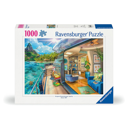1000pc Ravensburger Tropical Island Charter Jigsaw Puzzle 
