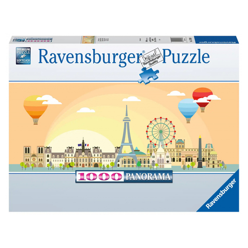 1000pc Ravensburger A Day In Paris Jigsaw Puzzle Set Adults