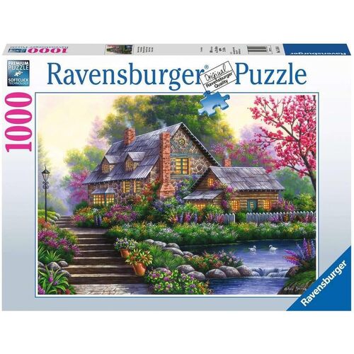 1000pc Ravensburger Romantic Cottage Family Jigsaw Puzzle 70x50cm