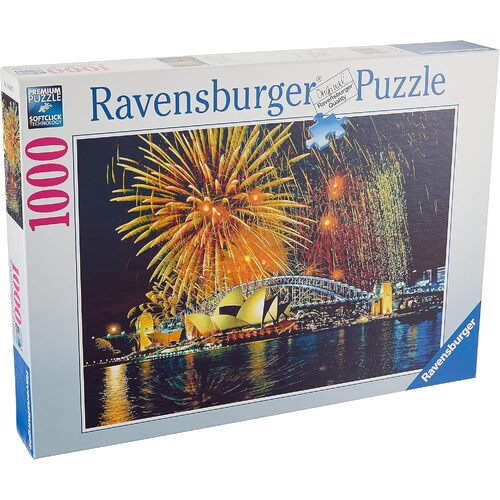 1000pc Ravensburger Fireworks Over Sydney Australia Family Jigsaw Puzzle