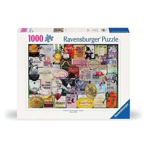 1000pc Ravensburger Wine Labels Family Jigsaw Puzzle 70x50cm