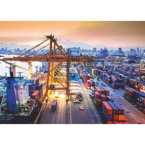 1000pc Ravensburger Port of Hamburg Jigsaw Puzzle 