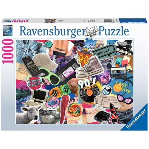 1000pc Ravensburger The 90s Retro Decorative Jigsaw Puzzle Set Adults