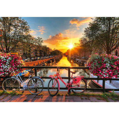 1000pc Ravensburger Bicycles in Amsterdam Jigsaw Puzzle Adults
